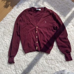 Christian Dior Maroon Cardigan